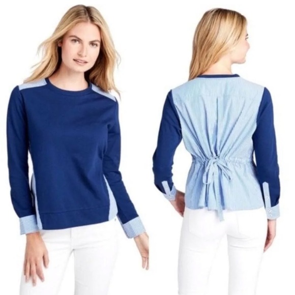 Vineyard Vine striped blouse navy blue size XS - Picture 1 of 6